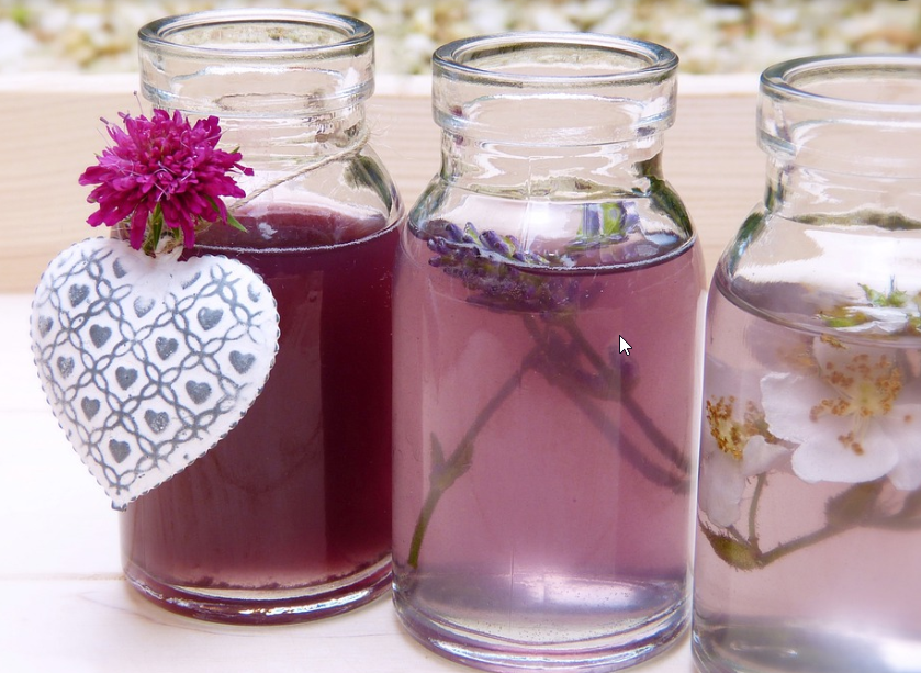 essential oil in bottles